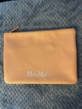 MaxMara Coral Zip Pouch with Logo